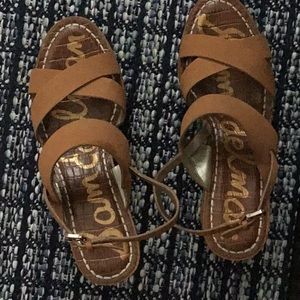 Sam Edelman Brown Wedge Sandals